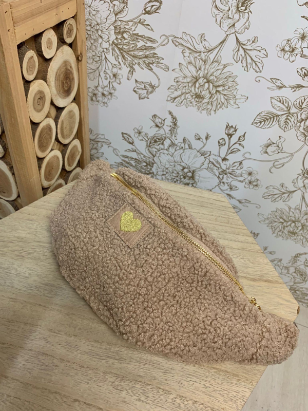 Sac banane moumoute beige